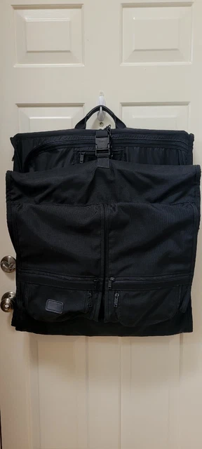 TUMI Garment  Ballistic Nylon Alpha Bi Fold Suit Travel Black Bag