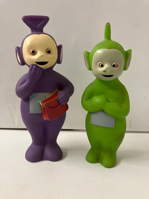 VINTAGE THE TELETUBBIES Dipsy And Tinky Winky Vinyl Figure Bath 