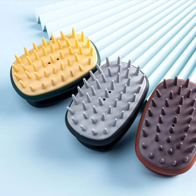 Massage Shampooing Peigne Peigne Silicone Peigne Outil De Coiffage Salle De 》