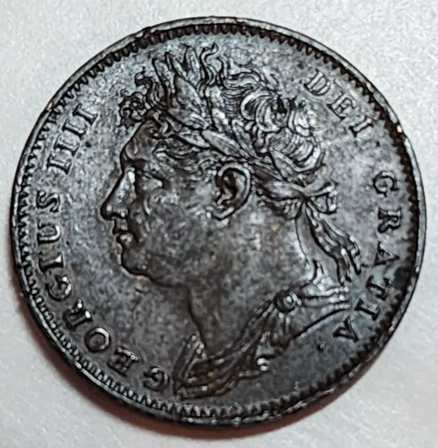 1825 UK Farthing King George IIII #2
