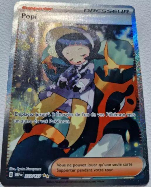 Popi (Poppy) 220/197 Shiny Full Art - Ultraboost X Écarlate et Violet 03  Flammes Obsidiennes - Box of 10 Pokemon French cards