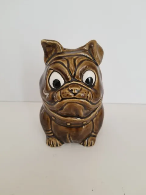 Vintage Sylvac 5096 Bulldog  Piggy Bank Pottery