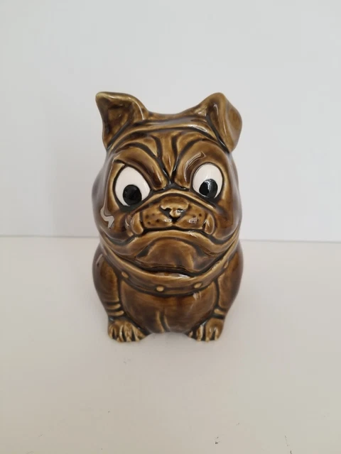 Vintage Sylvac 5096 Bulldog  Piggy Bank Pottery