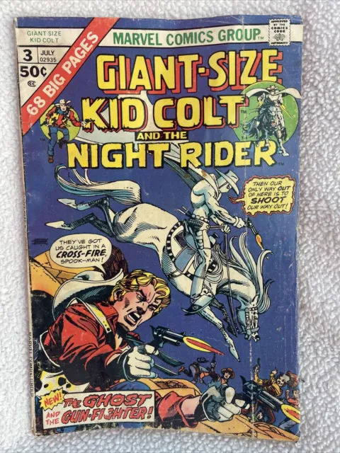 Giant-Size Kid Colt #3 More RARE SCARCE Giant-Size X-Men #1! 1975 68 Pgs VG- 3.5