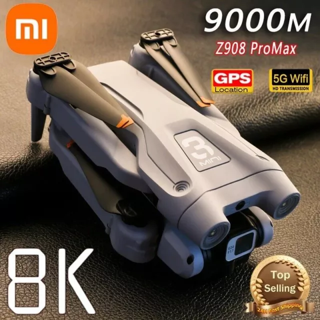 🔥Xiaomi Z908 Pro Max Drone Professional Brushless Motor 8K GPS Dual HD Aerial