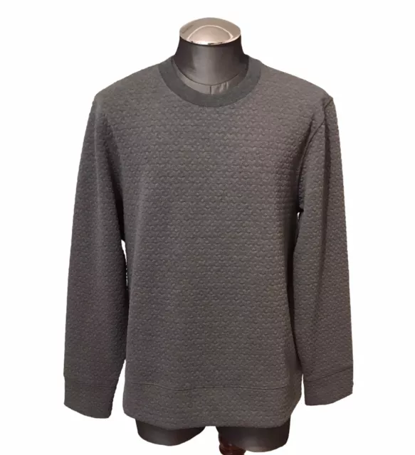 Club Monaco Gray Textured Pullover Sweater Medium Weight Men’s Sz 2XL