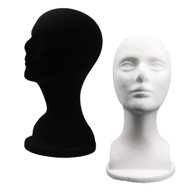 2 Pièces Multifonctionnel Tête De Mannequin Modèle Bijoux Affichage