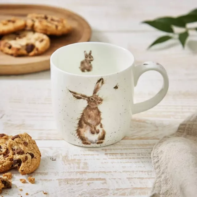 Royal Worcester Wrendale Designs The Hare and the Bee Mug (Hare) - Free P&P 3