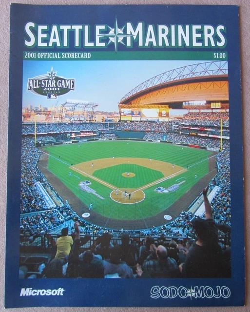 SEATTLE MARINERS 2001 Official Scorecard AllStar Game vs New York