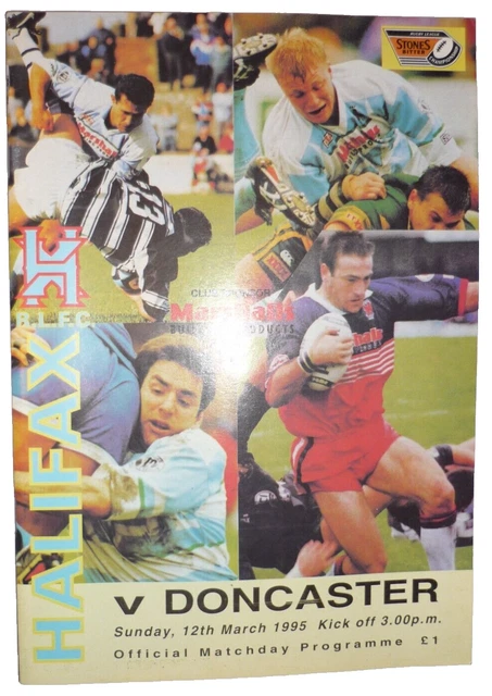 Halifax v Doncaster 12th March 1995 League Match @ Thrum Hall, Halifax