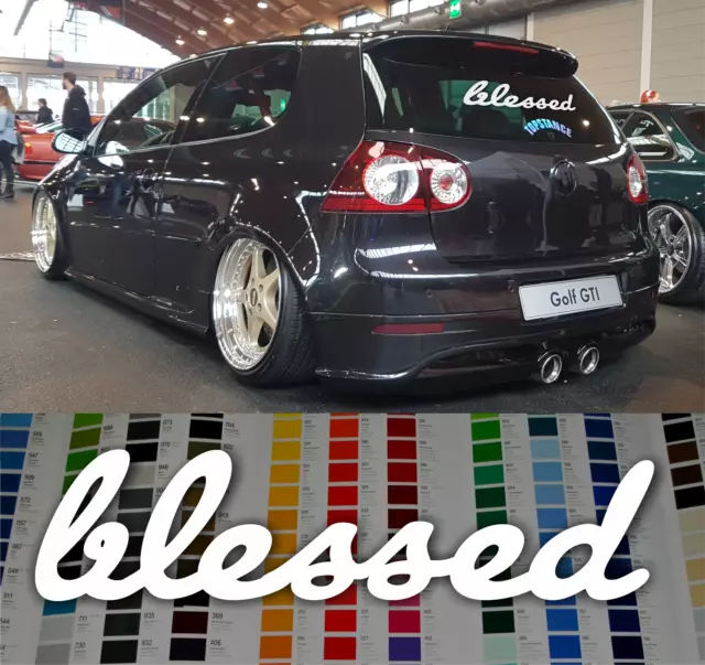 BLESSED STICKER VINYL Decal Religious Sticker JDM Car Sticker For Honda ...