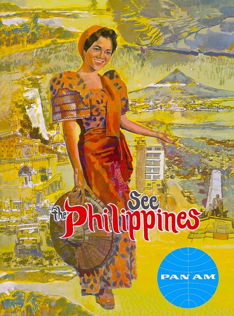 94216 See The Philippines Island Pan Am Air Travel Wall Print Poster Affiche