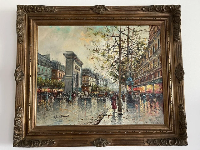 "La Porte Saint Denise" Oil On Canvas Antoine Blanchard