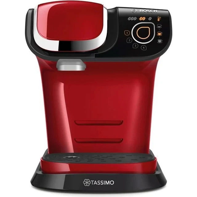 BOSCH Machine Café TAS6503 - Cafetière Tassimo MultI-boissons T-Disc 1300W ROUGE