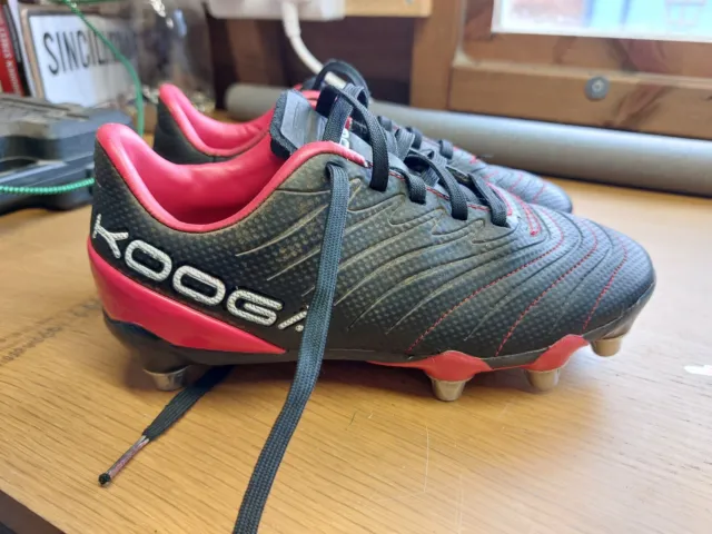 Kooga Rugby Boots Black And Red Uk Size 1