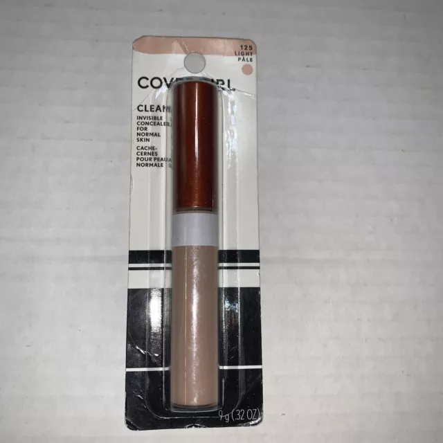 Covergirl Clean Invisible Concealer For Normal Skin # 125 Light Pale New 0.32 oz