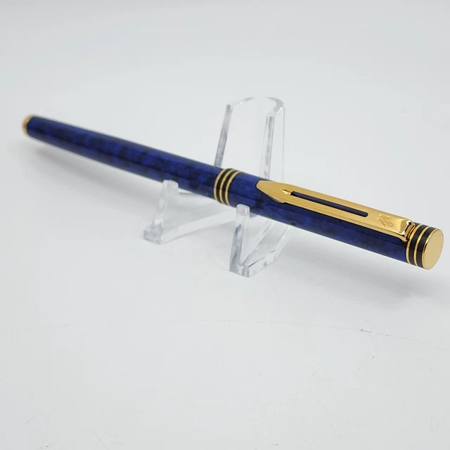 VINTAGE WATERMAN IDEAL 18k Nib Fountain Pen Blue Very Good Nice! £