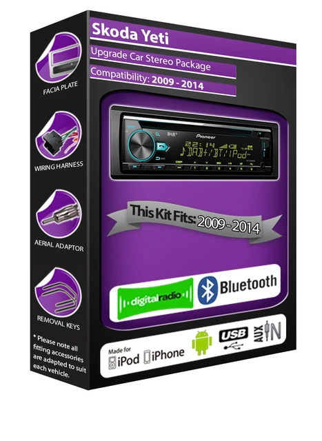 SKODA YETI DAB Radio Pioneer Stereo CD USB Player Bluetooth SKODA YETI DAB Radio Pioneer Stereo CD USB Player Bluetooth