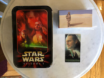 1999 Topps Star Wars Episode 1 Complete 80-Card Widevision Set Qui-Gon Tin/Foil
