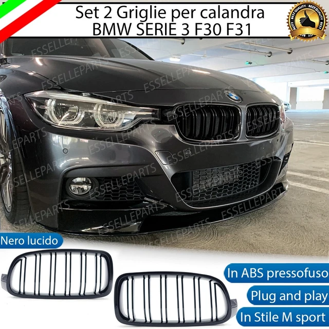 Calandre Avant Noire Brillante Simple Pont BMW Série 3 F30 F31 F35 2012-2019