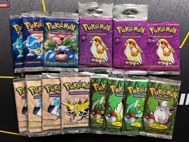 x6 Pokemon TCG Factory Sealed Booster Packs Custom Packs Lot Modern/Vintage Sets