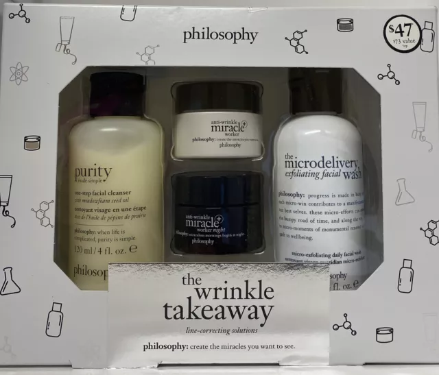 Philosophy Anti-wrinkle Miracle Worker + Microdelivery wash 4 PC Trial Gift set