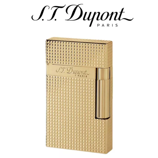 S.T. Dupont - Ligne 2 (Line 2) - Gold Plated Diamond Head Soft Flame Lighter