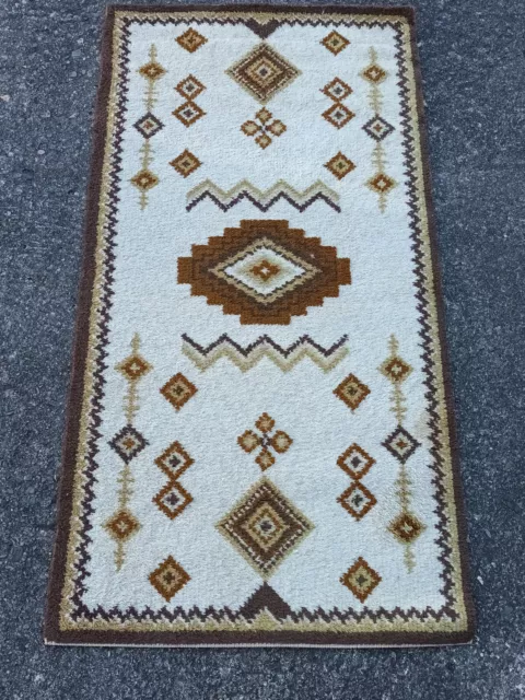 60s Alfombra Carpet Manta Shag 130 x 70 Mid Century Puente 60er L21