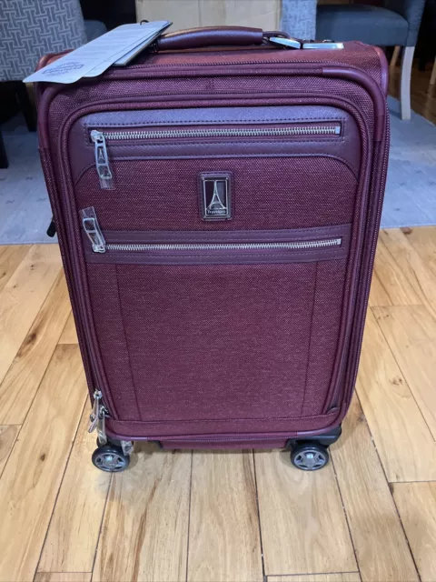 Travelpro Platinum Elite 21in Softside Carry on Luggage 8 Wheel Spinner Burgundy