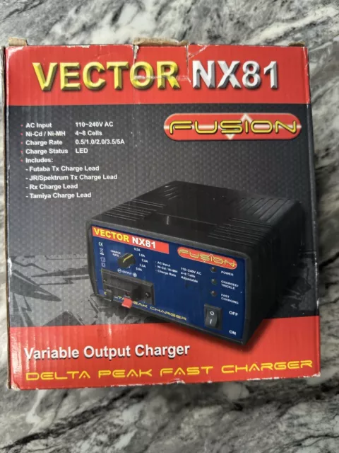 Fusion Vector AC/DC NX81 Variable Output Battery Fast Charger New