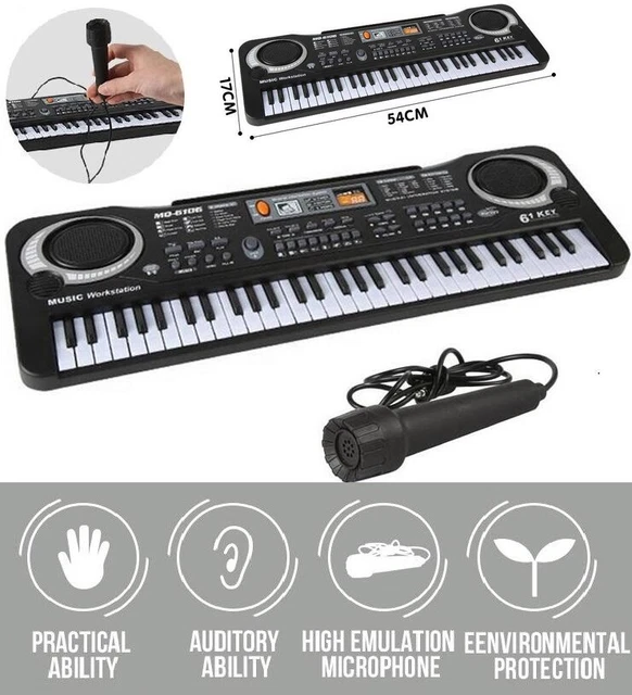 Clavier Piano Numerique Electrique Synthetiseur 61 Touches avec microphone