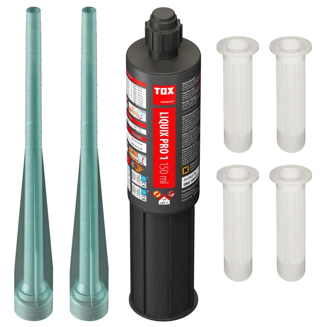 Malta composita TOX Liquix Pro 1 malta per iniezione malta di montaggio 150 ml + manicotti di setaccio