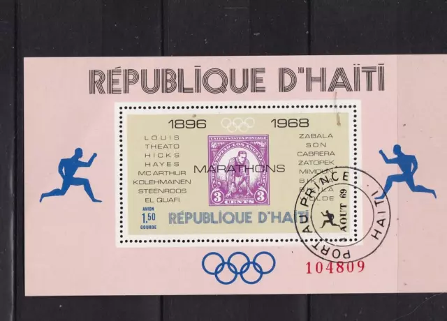 Timbres Feuillet 1969 Haiti Marathons-N**Tb-Voir Scan-V009