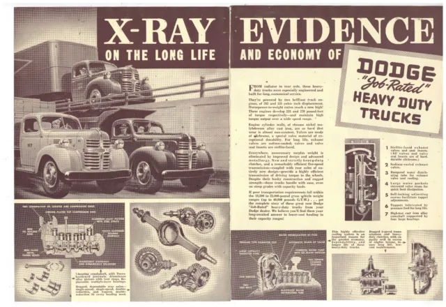 1947 Dodge Trucks  2 Sep. Pg Ad: Engine & Transmission Cutaway View - HD Trucks