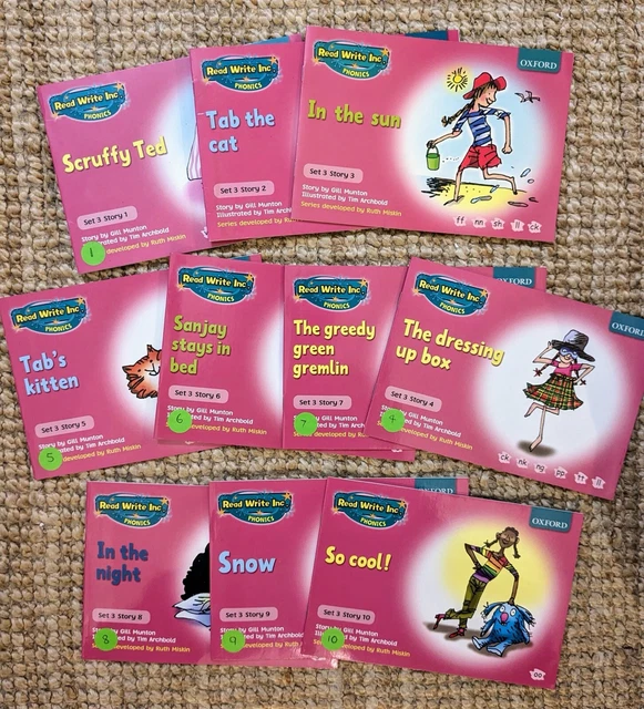 READ WRITE INC Phonics. Full Set x 10 Set 3 Pink Books. Learn to Read