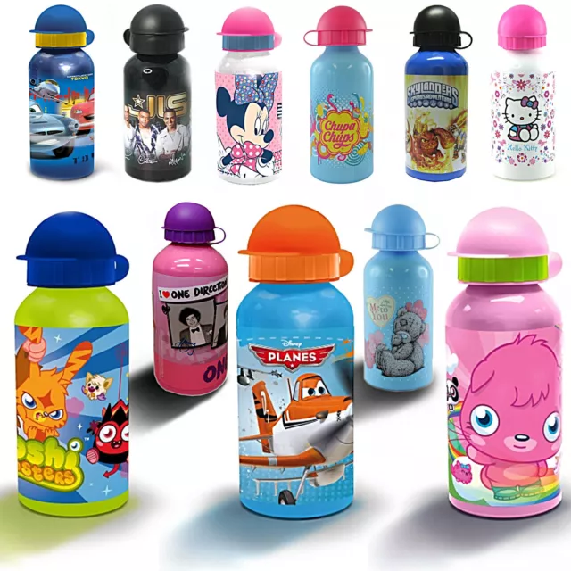 Disney  & Kids TV Character Aluminium School Lunch Water Bottle Brand New Gift