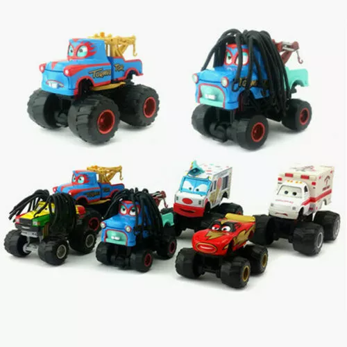 Kid Toy Disney Pixar Cars Monster Ambulance, Tow Mater,Ice cream& Frightening