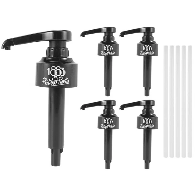 Confezione da 5 dispenser caffè pompa sciroppo dispenser liquido nero per sciroppo Monin5464