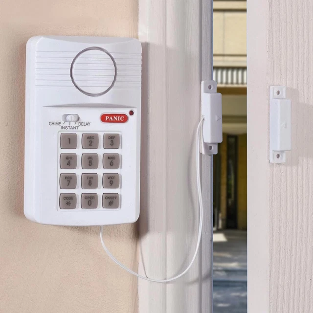 WIRELESS DOOR ALARM Shed Garage Caravan Burglar Home Security Keypad