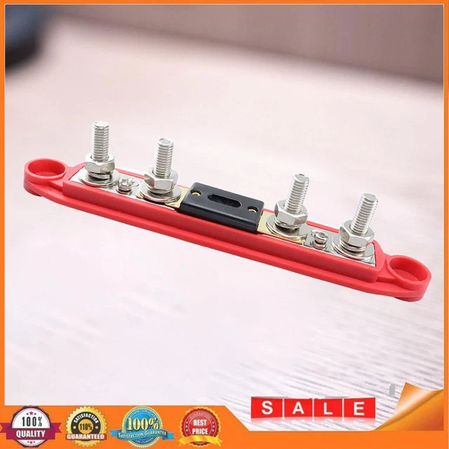 4 STUD BUSBAR Terminal Block 48V M6/M8 Busbar Power Case for Car RV ...