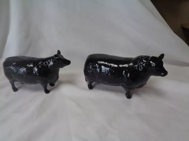 Beswick Aberdeen Angus Bull & Cow Gold Backstamp Good Condition