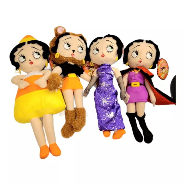 Lot Betty Boop Spooky 4 Plush Dolls 15in Toys Lot Sugar Loaf Halloween NWT