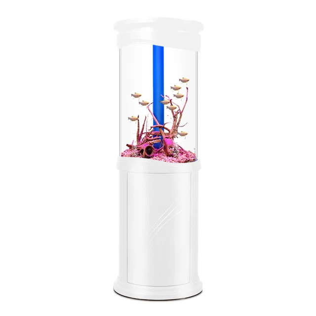 Vepotek Aqualic 360 Acrylic Aquarium Cylinder Fish Tank 78 Gallons w/ LED Light