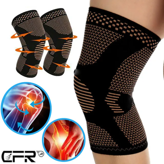 Knee Brace Support Compression Sleeve For Joint Pain Arthritis Relief Recovery