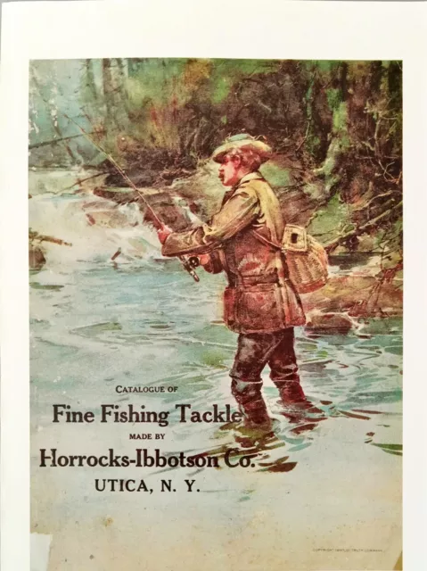 HORROCKS-IBBOTSON CO. FINE Fishing Tackle Poster 1982 Reproduction