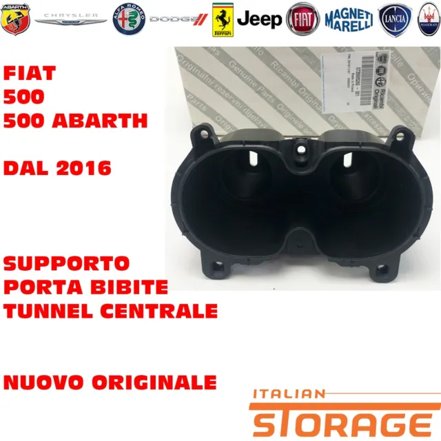 Fiat 500 Abarth Support Port Boissons Tunnel Centrale Neuf Original 735685260