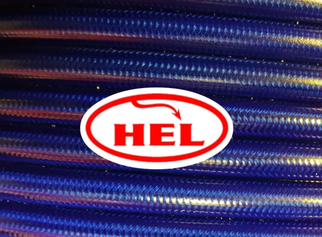 YZ125 05-10 HEL front and rear braided brake lines Translucent Blue