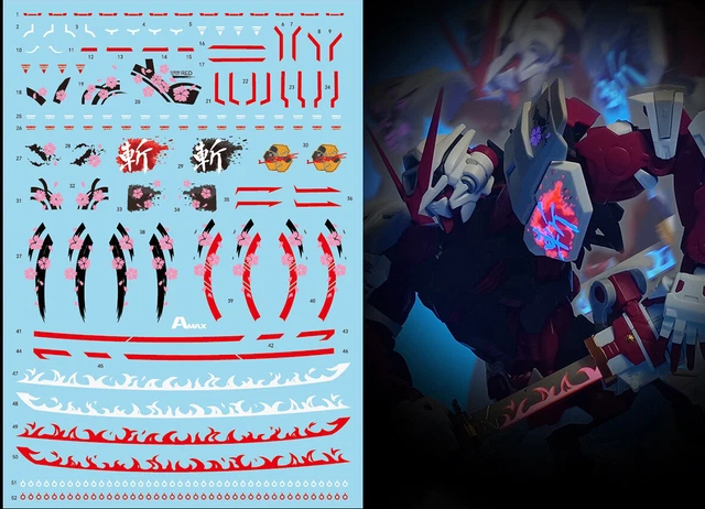 MG 1/100 MBF-P02KAI GUNDAM ASTRAY RED FRAME HIRM Fluorescence Model ...