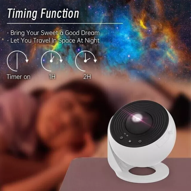 USB LED Galaxy Projector Starry Night Light Moon Star Sky Nebula Projection Lamp