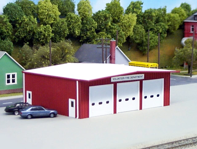 Pikestuff/Rix 541-0192 HO Fire Station Kit - Red